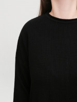 Свитер женский тонкий черный прямой 10884-1-Т