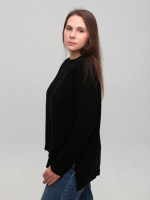 Свитер женский тонкий черный прямой 10884-1-Т