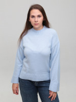 Свитер женский голубой теплый укороченный 8533-4-Т