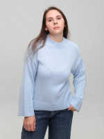 Свитер женский голубой теплый укороченный 8533-4-Т
