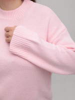 Светр жіночий рожевий теплий укорочений 8533-5-Т