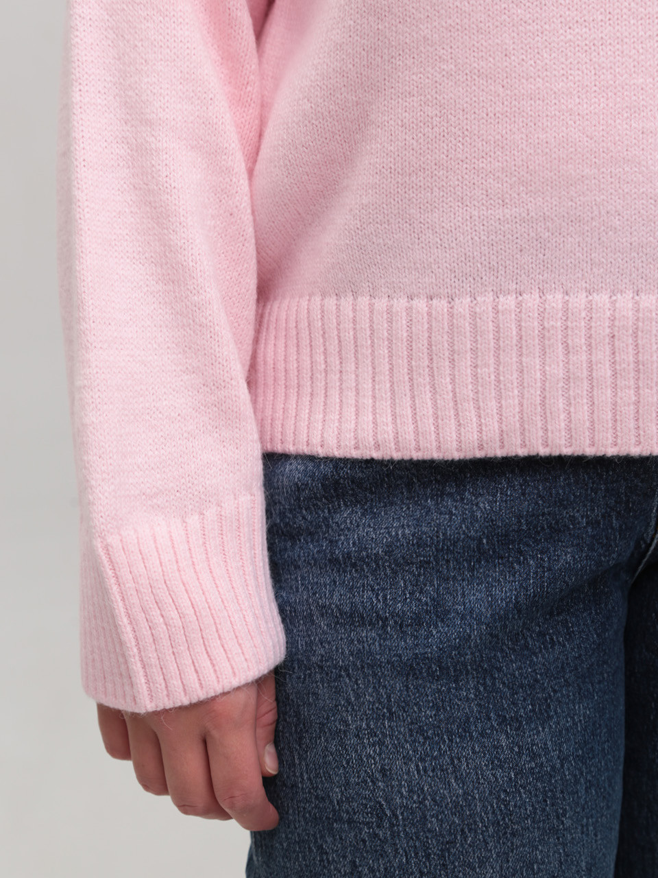 Светр жіночий рожевий теплий укорочений 8533-5-Т