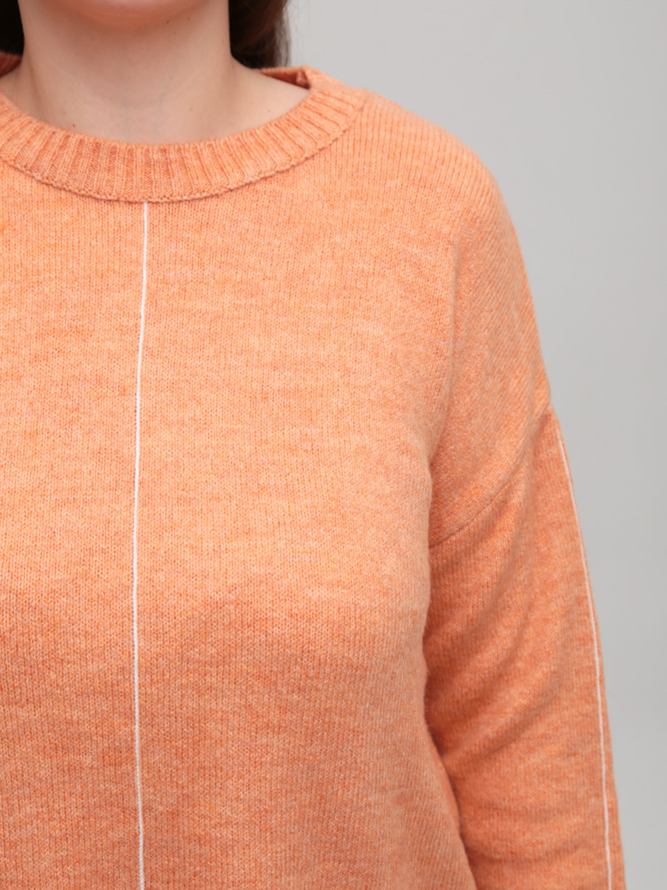 Светр жіночий помаранчевий теплий прямий 8523-13-Т