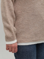 Свитер женский бежевый теплый прямой 8535-11-Т