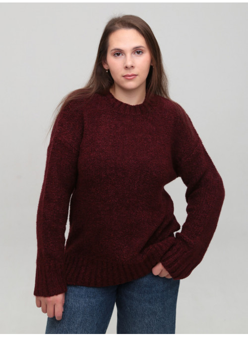 Свитер женский бордовый...