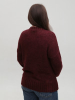 Светр жіночий бордовий теплий прямий 3033-7-Т