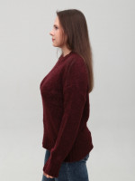 Светр жіночий бордовий теплий прямий 3033-7-Т