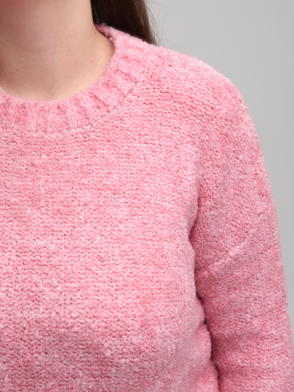 Светр жіночий рожевий теплий прямий 3033-5-Т