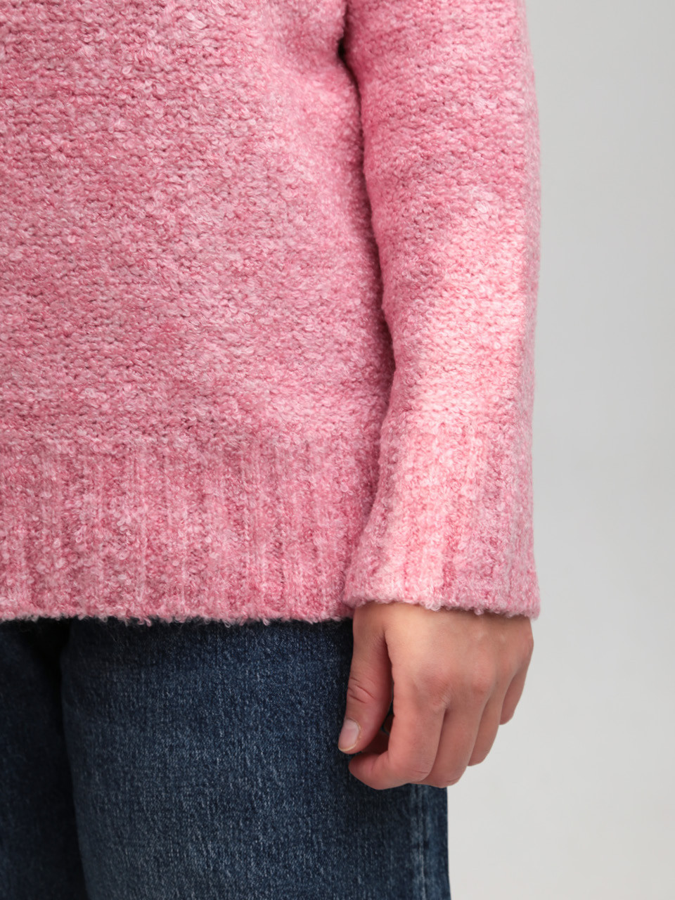Светр жіночий рожевий теплий прямий 3033-5-Т