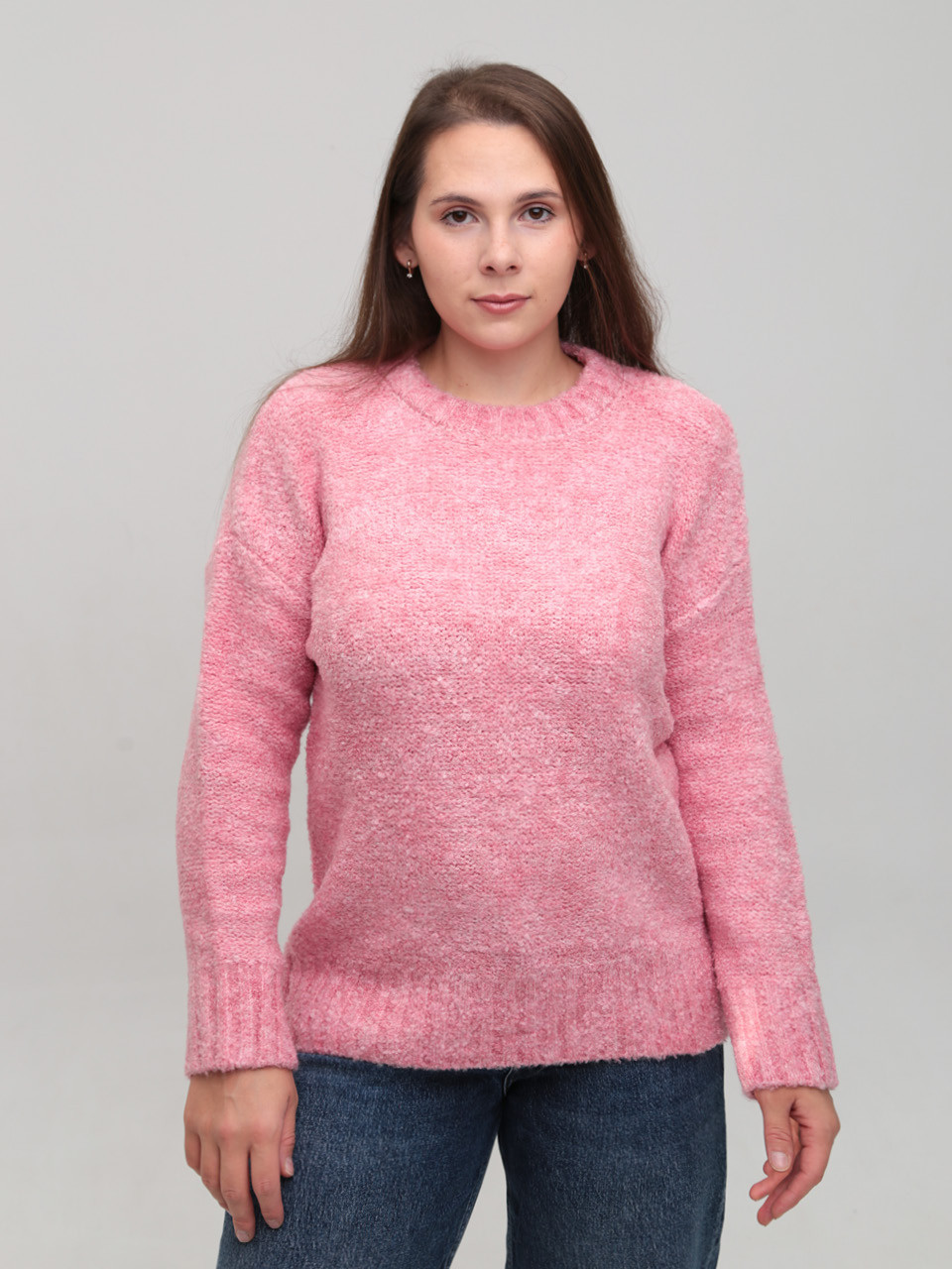 Светр жіночий рожевий теплий прямий 3033-5-Т