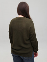 Светр жіночий хакі тонкий прямий 214281-8-Т