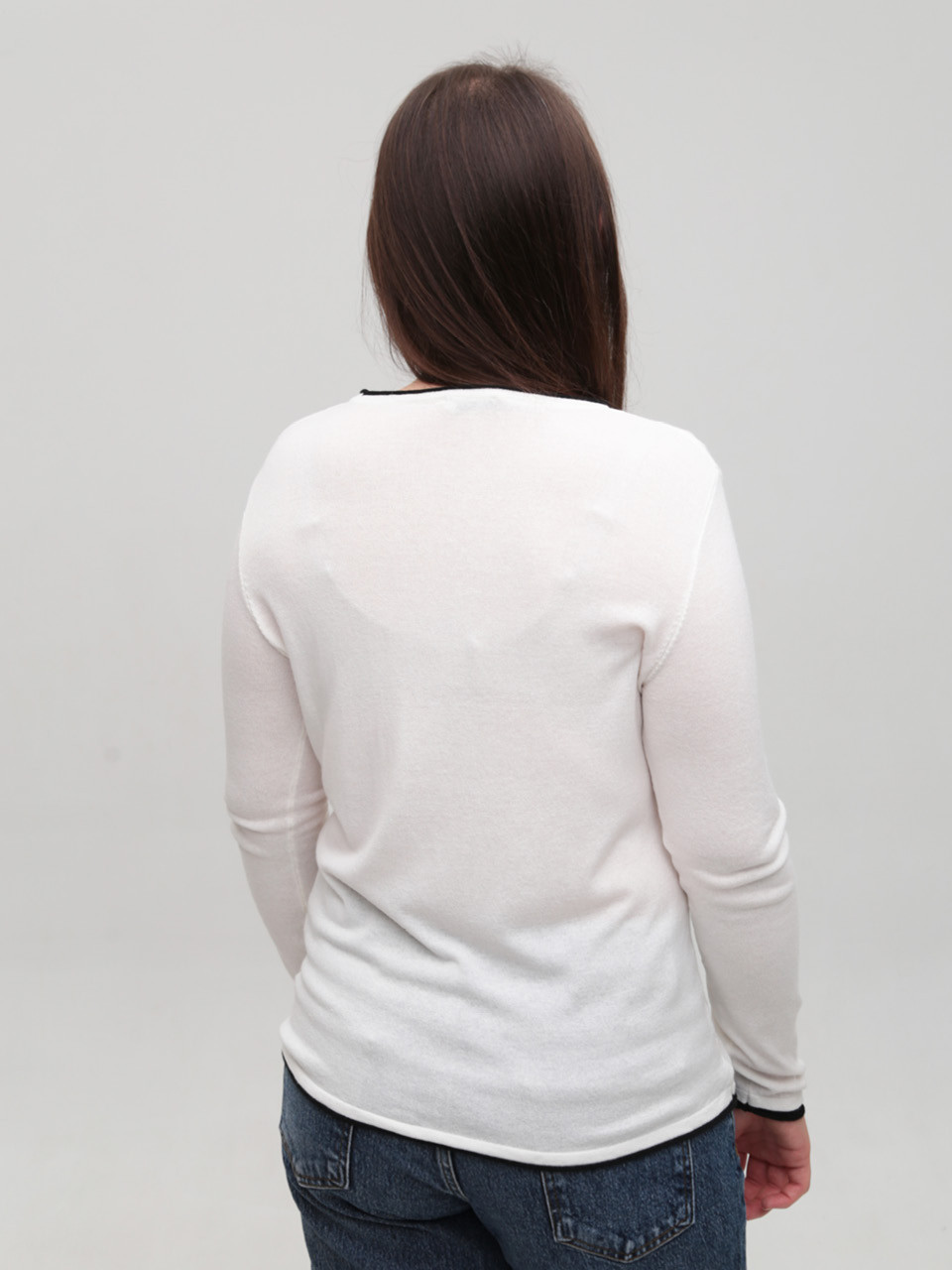 Жіночий лонгслів-сітка білий 12252-2-Т