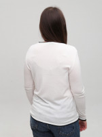Жіночий лонгслів-сітка білий 12252-2-Т