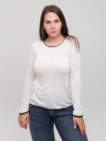 Жіночий лонгслів-сітка білий 12252-2-Т