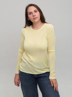 Жіночий лонгслів-сітка жовтий 12252-12-Т