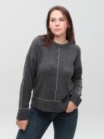 Светр жіночий сірий теплий вільний 8523-14-Т