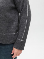 Светр жіночий сірий теплий вільний 8523-14-Т