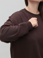 Свитшот женский коричневый свободный 3141-6