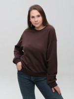Свитшот женский коричневый свободный 3141-6