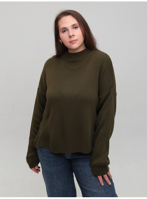 Светр жіночий хакі вільний...