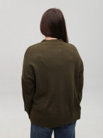 Свитер женский хаки свободный с горлом 10866-8