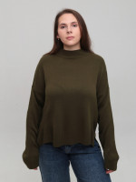 Свитер женский хаки свободный с горлом 10866-8