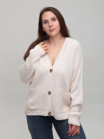 Кардиган жіночий молочний оверсайз 8539-2-Т