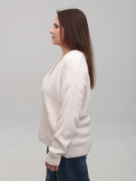 Кардиган жіночий молочний оверсайз 8539-2-Т