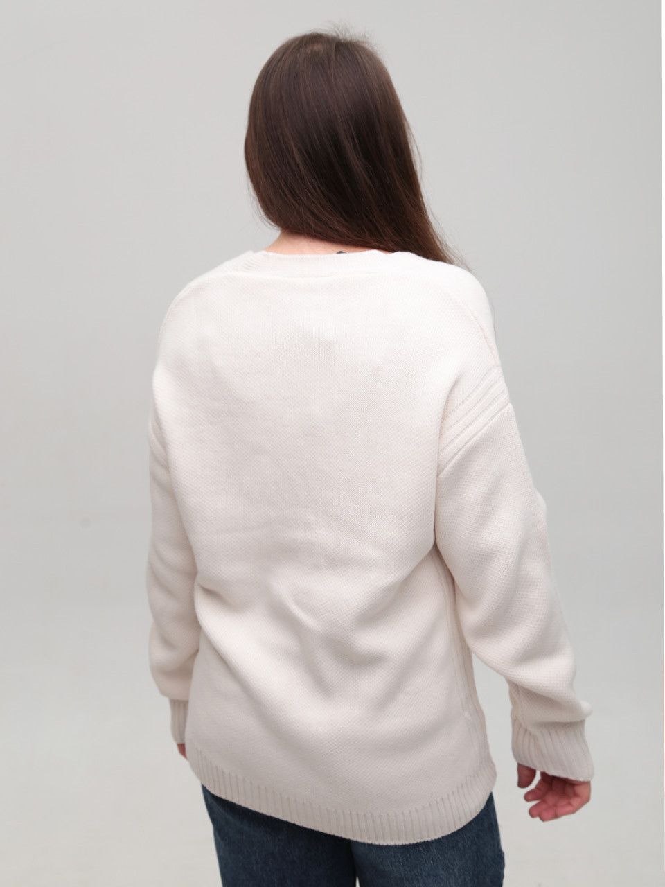 Кардиган жіночий молочний оверсайз 8539-2-Т