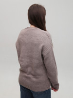 Кардиган женский темно-бежевый оверсайз 8539-11-Т