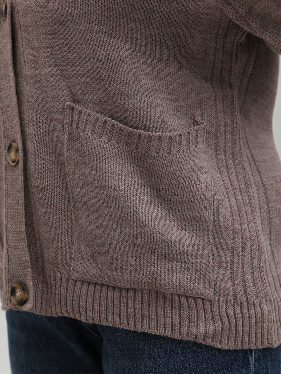 Кардиган женский темно-бежевый оверсайз 8539-11-Т