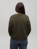 Свитер женский хаки укороченный 12249-8-Т