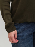 Свитер женский хаки укороченный 12249-8-Т