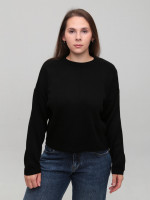 Свитер женский черный укороченный 12249-1-Т
