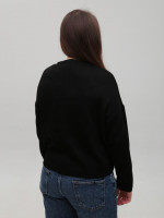 Свитер женский черный укороченный 12249-1-Т