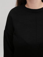 Свитер женский черный укороченный 12249-1-Т