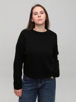 Свитер женский черный укороченный 12249-1-Т