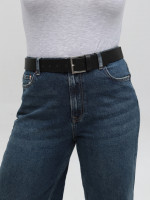 Джинси жіночі широкі темно-сині з високою посадкою 3244-0491