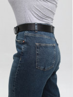 Джинси жіночі широкі темно-сині з високою посадкою 3244-0491