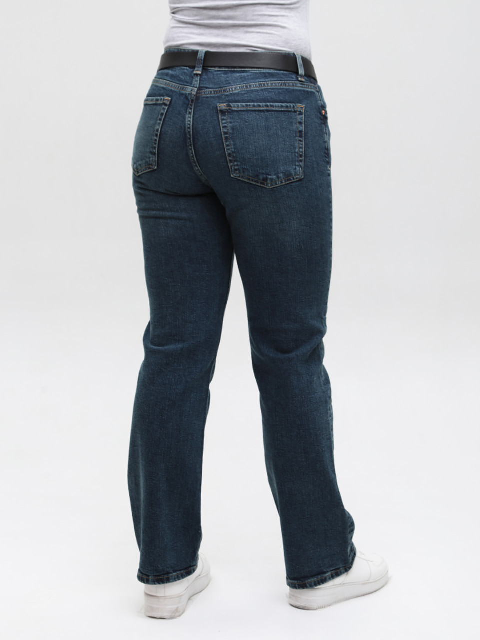 Джинси жіночі прямі темно-сині із середньою посадкою 3258-0571