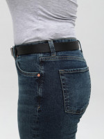 Джинси жіночі прямі темно-сині із середньою посадкою великі розміри 3258-B-0571