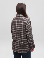 Сорочка жіноча в клітинку тонка коричнева 145-2