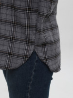 Сорочка жіноча в клітинку сіра тонка 145-3