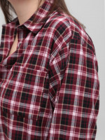 Сорочка жіноча в клітинку червона тонка 145-4