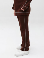 Костюм женский вязаный коричневый свитер с брюками 12228-9