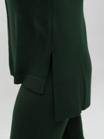 Костюм жіночий в'язаний зелений светр із брюками 10998-17