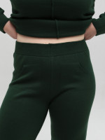 Костюм жіночий в'язаний зелений светр із брюками 10998-17