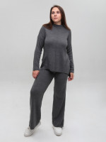 Костюм жіночий в'язаний сірий светр із брюками 10998-3