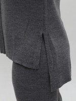 Костюм жіночий в'язаний сірий светр із брюками 10998-3