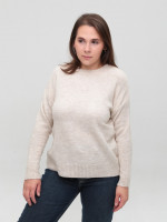 Светр жіночий молочний прямий однотонний 8547-2-Т